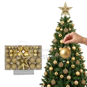 Gold Christmas Tree Balls Decorations Ornaments Pack 101 Pieces