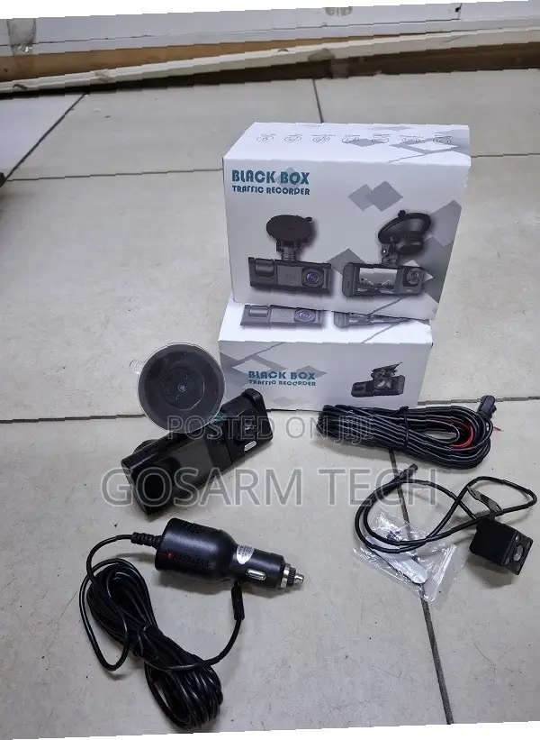 BLACK BOX Dual Car Dashcam–Traffic Recorder,1080p Front and Rear Camer