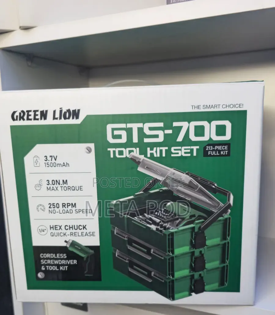 Green Lion GTS-700 Tool Kit Set 213 Pieces -3.7v 1500mAh