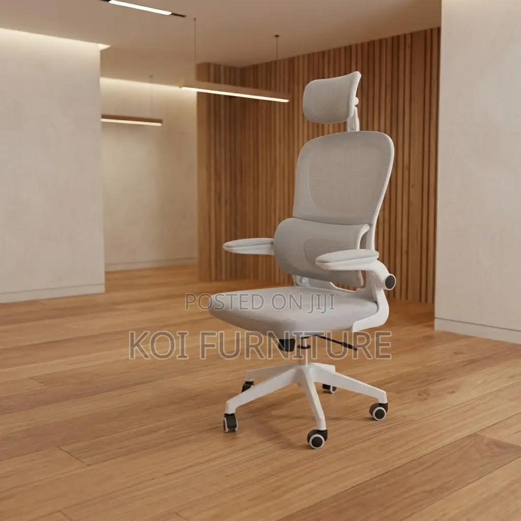 Orthopedic Office Chair | Recliner Fabric Chair With Flipping Arms