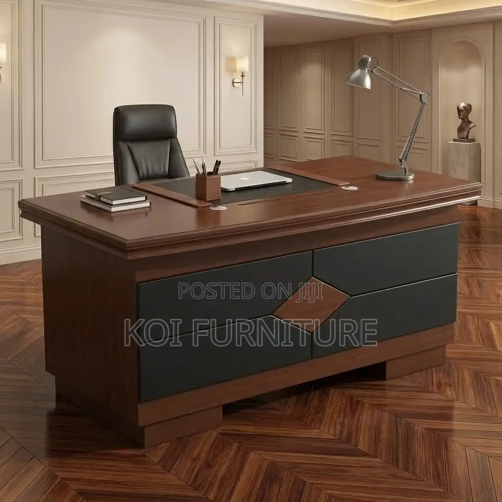 Executive Home Office Desk | 1400MM | High Mahogany Workstation Table