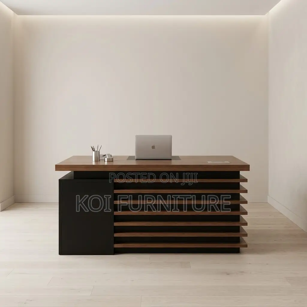 Urban Executive Desk | 140cm Golden Modern Table With Three Drawer