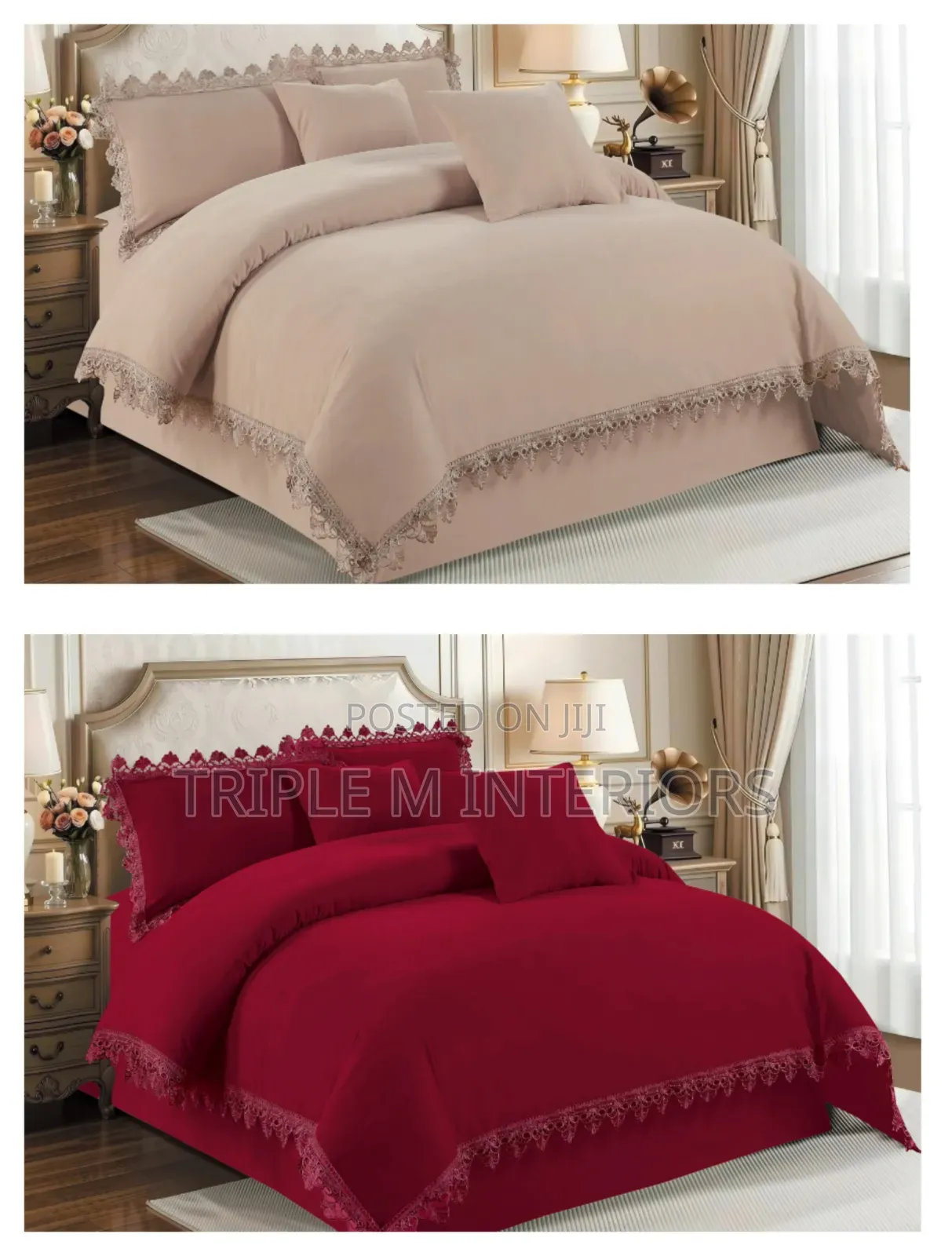 6 by 7 Duvet Set With Bedskirt- Premium Quality