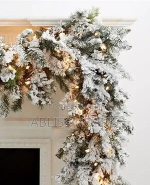 2.7M Christmas Snow Flocked Garland