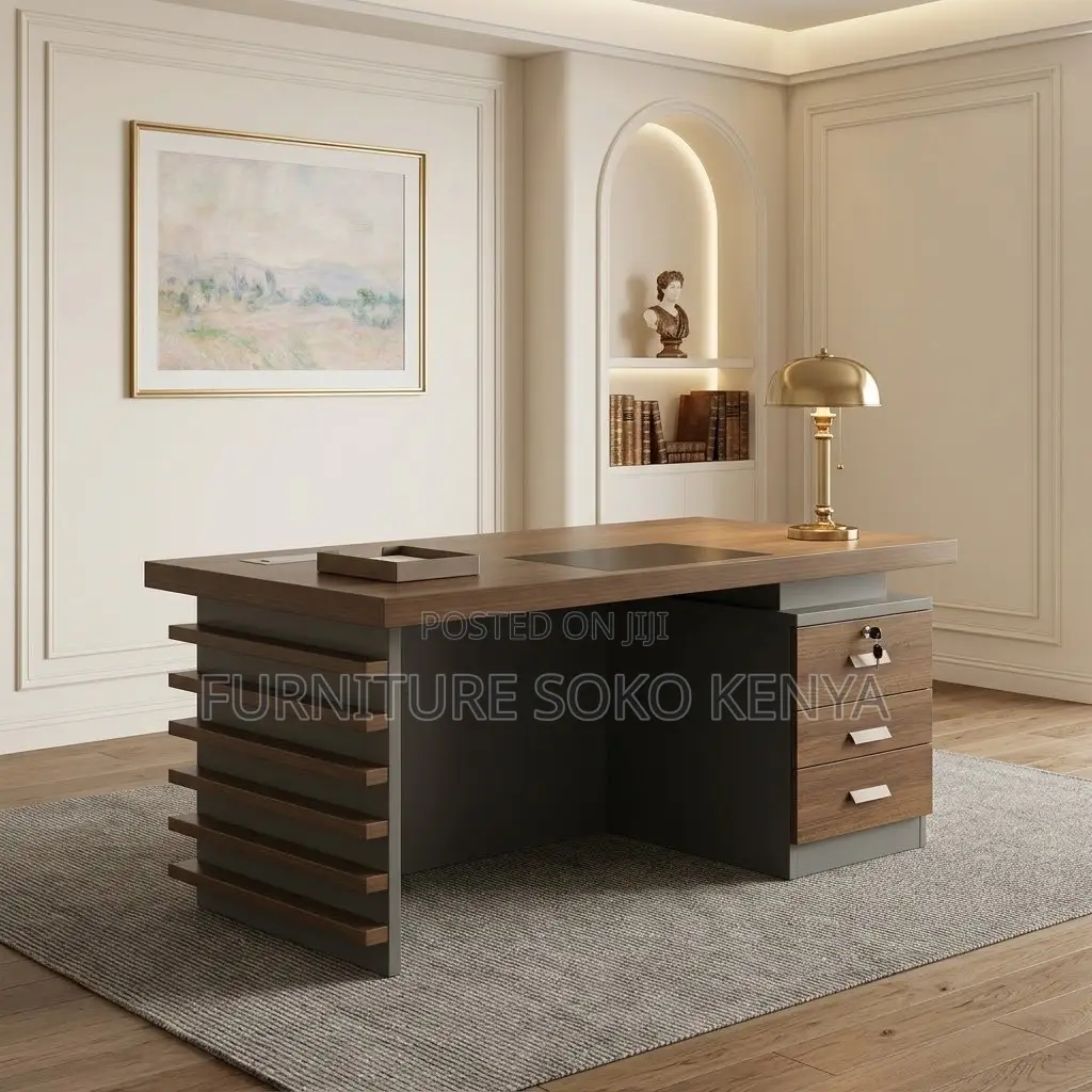 Executive Working Desk | 140cm Golden Modern Table