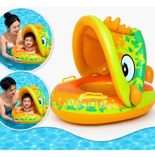 Colorful Inflatable Baby Pool Floats With Sunshade