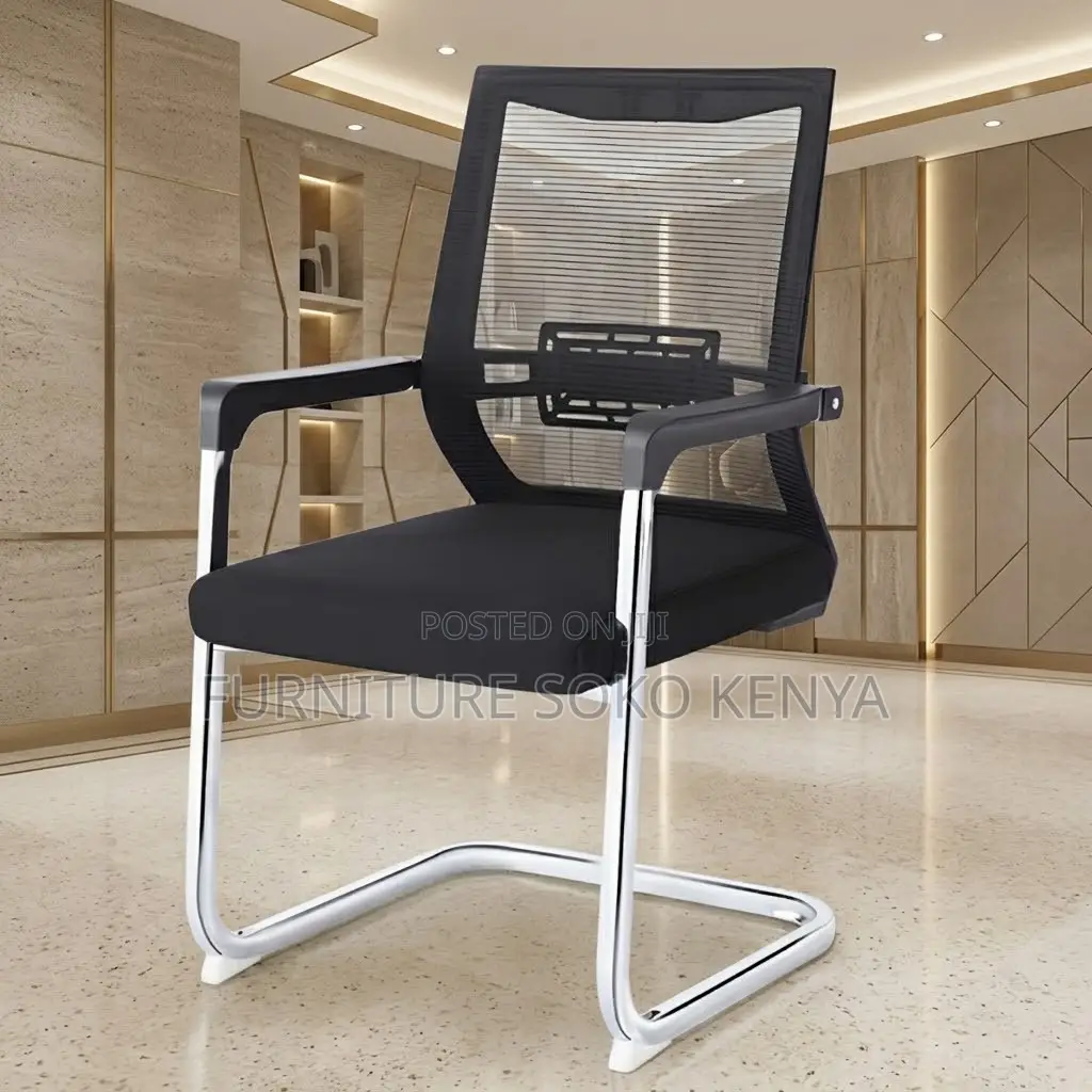 Office Reception Mesh Chairs | High Back | Fabric Visitor Seat
