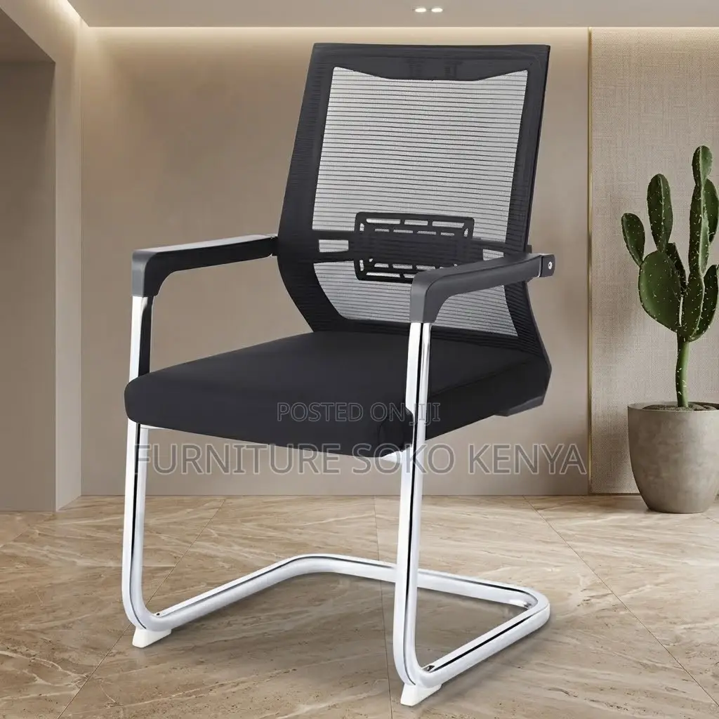 Office Reception Mesh Chairs | High Back | Fabric Visitor Seat