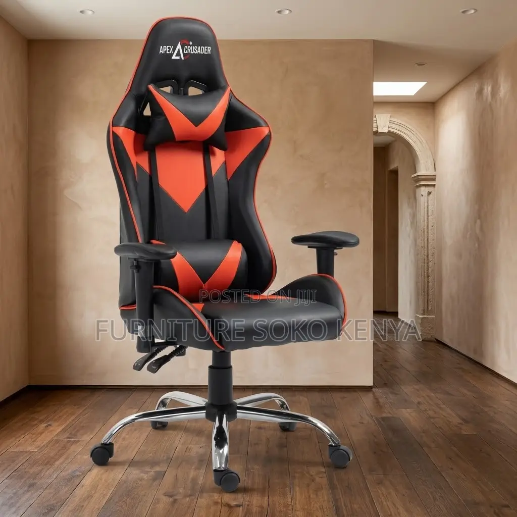 Home Studio Chairs | Leather Adjustable Red-Black | Gamers Chair