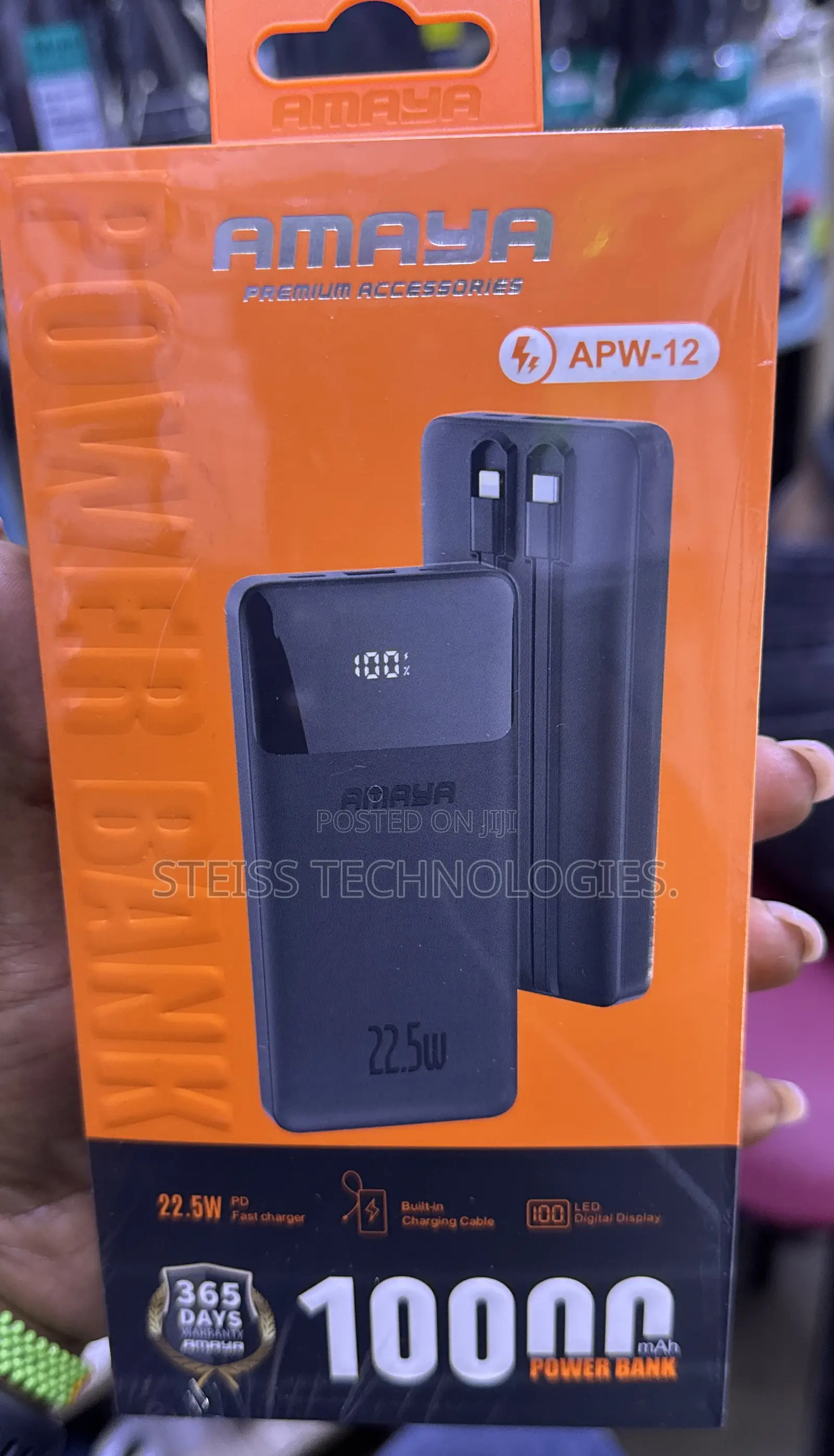 Amaya 10000mah 22.5w Built in Cable Powerbank