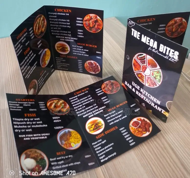 Menu (A5 Size)
