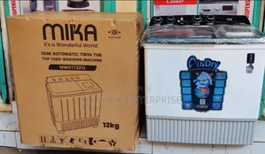 Mika Twin Tub Washing Machine, 12Kg - White at 