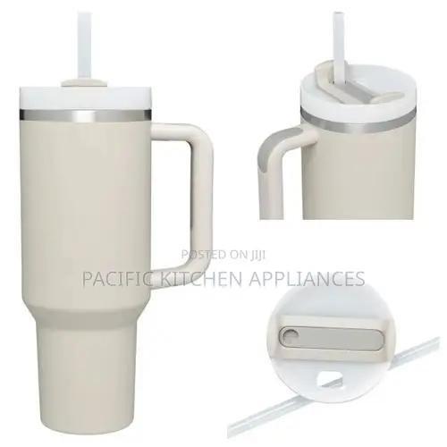 Stainless Steel 40oz Vacuum Insulated Thermos Handle Straw 6-12 Hours