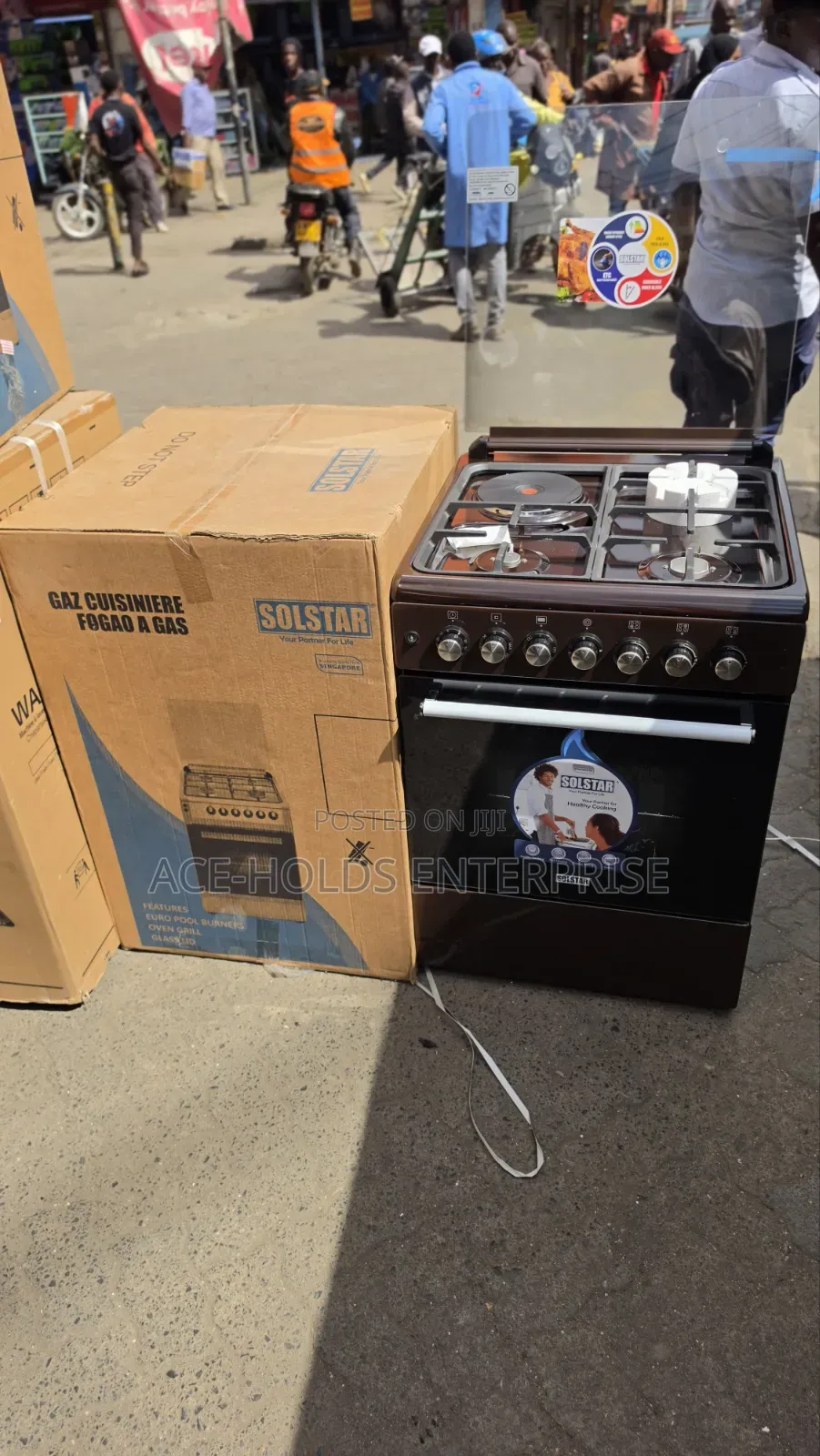 Solstar 60*60- 3G + 1Ee Standing Cooker, Electric Oven (Gas Sensor)