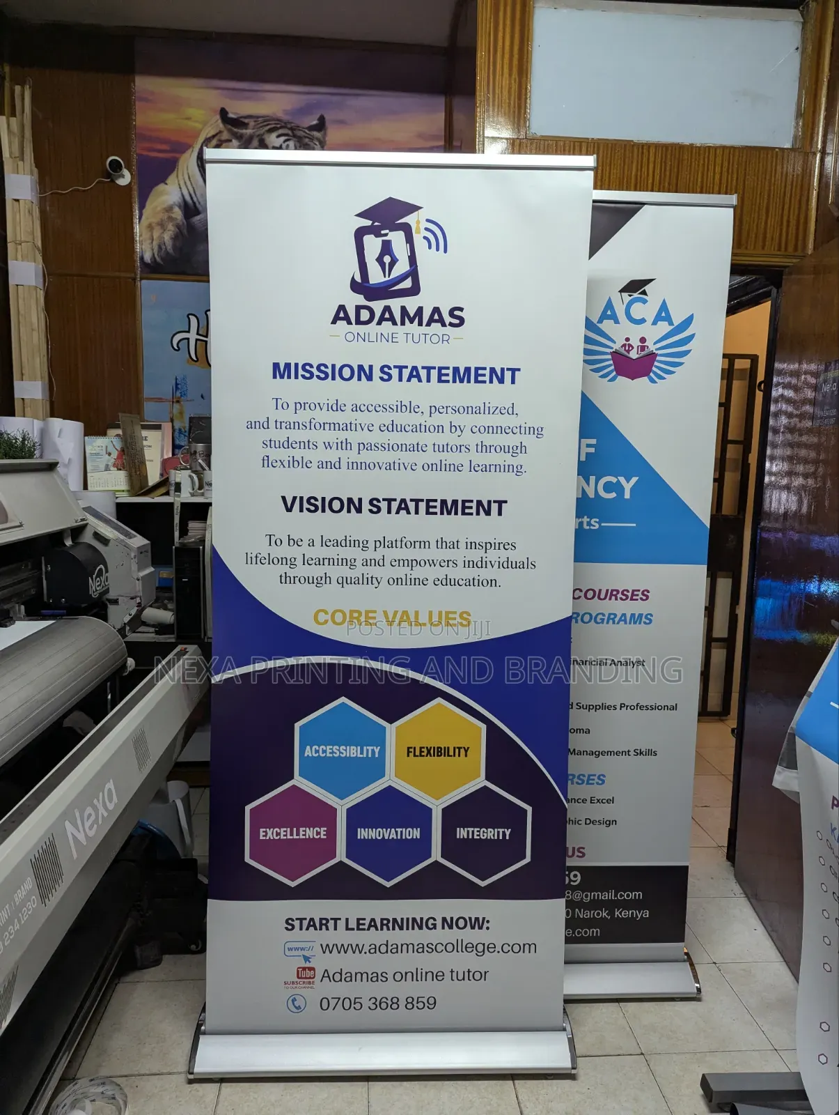 Full Colour Roll Up Banner Printing and Stand Included