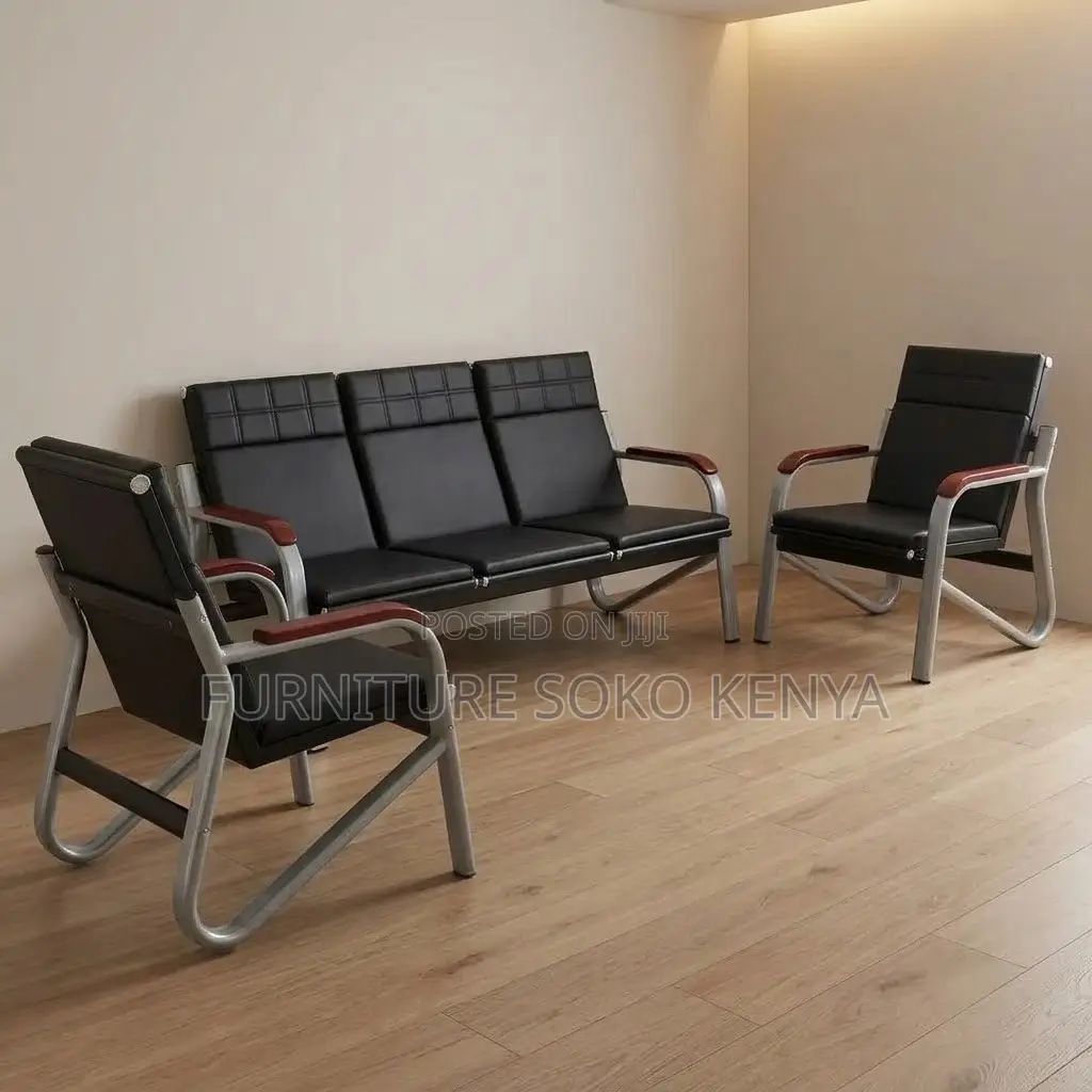 Executive Lounge Sofa | Five Seaters Modern Offices Lobby Sofa Set