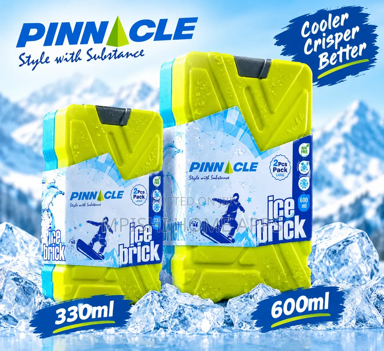 Pinnacle Ice Bricks – 330ml & 600ml