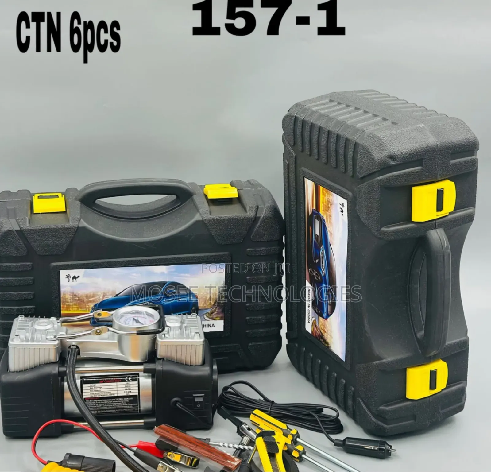 Portable Car Tyre Air Compressor With Pressure Gauge