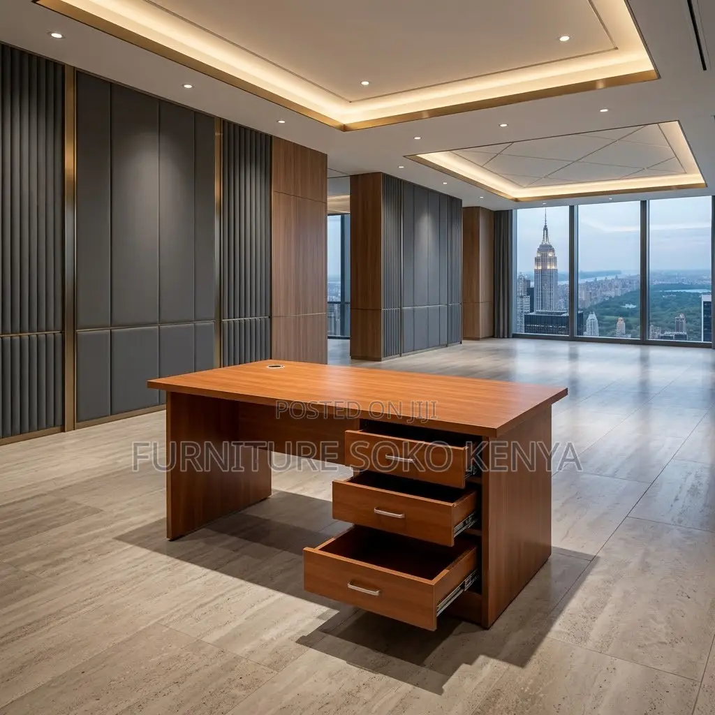 Office Clerical Desk | 1.2 Meter Brown Home Studies Desk