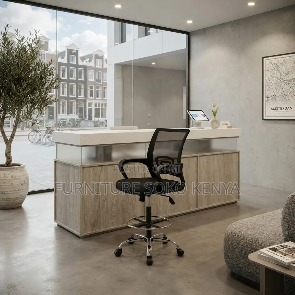 Receptions Mesh Chair | Fabric Modern High Adjustable Chair