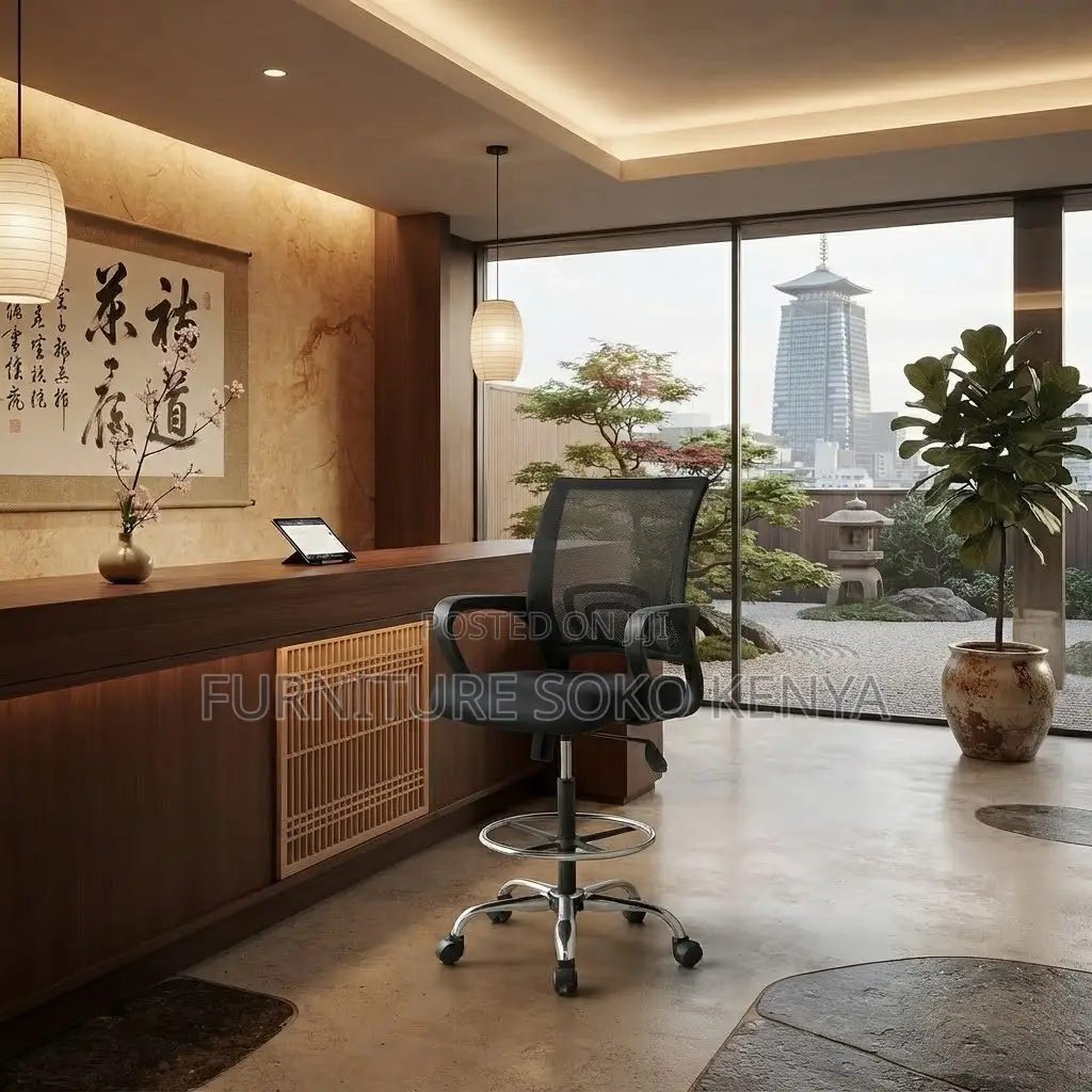 Receptions Mesh Chair | Fabric Modern High Adjustable Chair