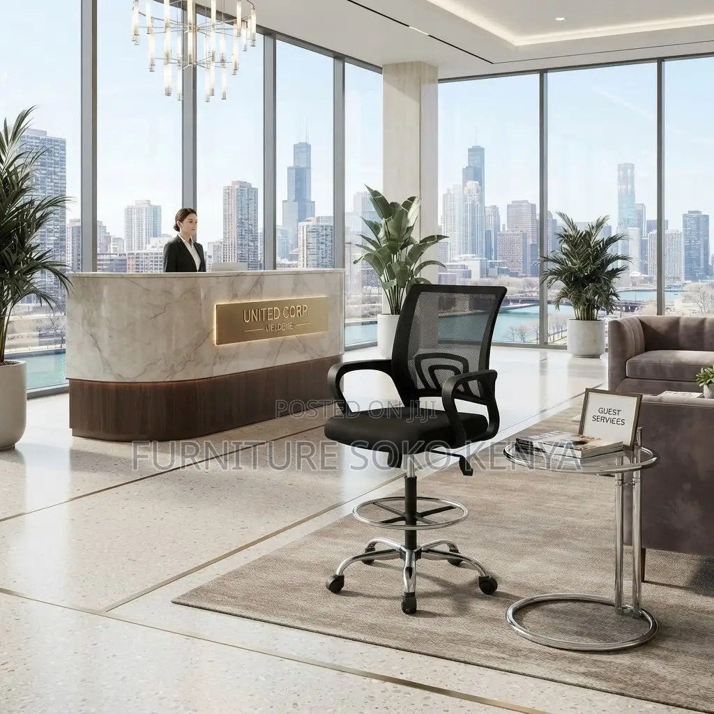 Receptions Mesh Chair | Fabric Modern High Adjustable Chair