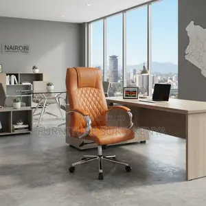 Office Recliner Leather Chair | Executive Brown C.E.O Chair