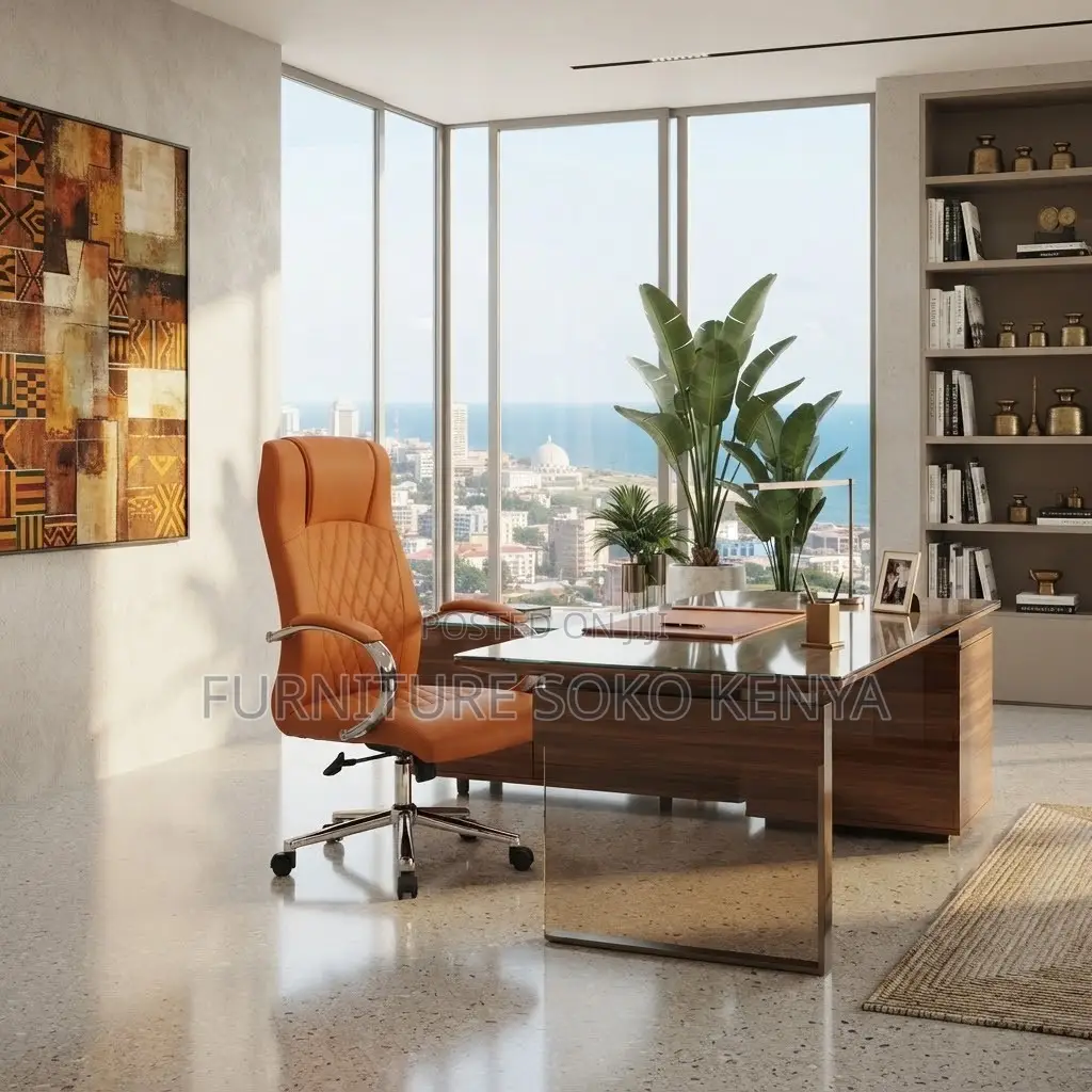 Office Recliner Leather Chair | Executive Brown C.E.O Chair