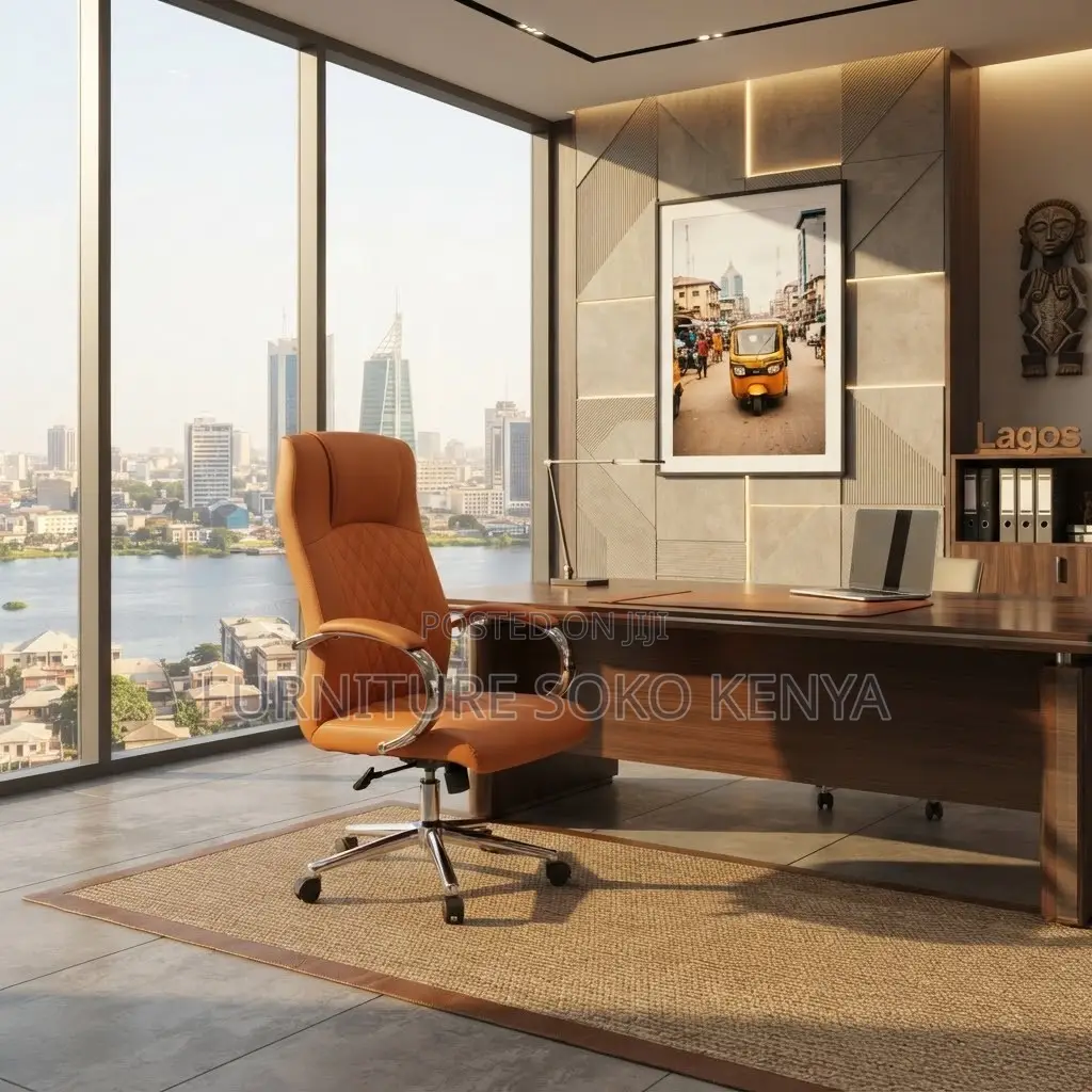 Office Recliner Leather Chair | Executive Brown C.E.O Chair