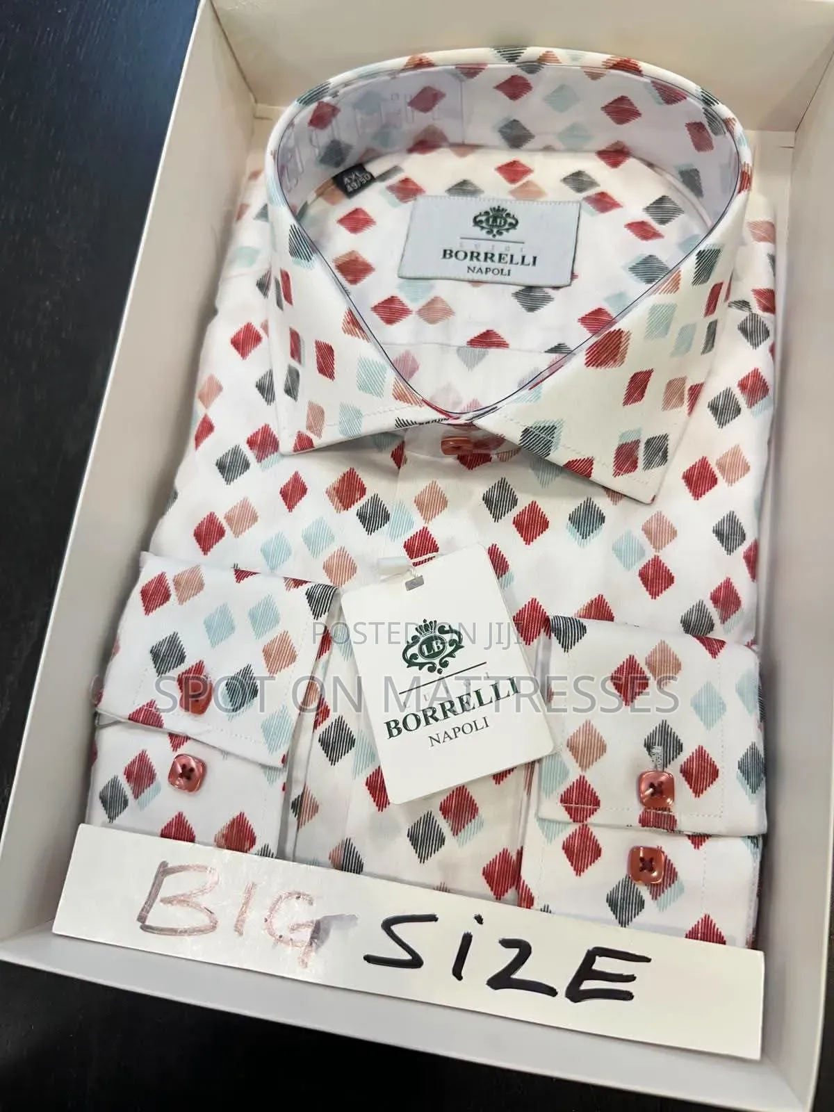 Varicoloured Pure Cotton Shirts for Men. Big Sizes. We Deliver!