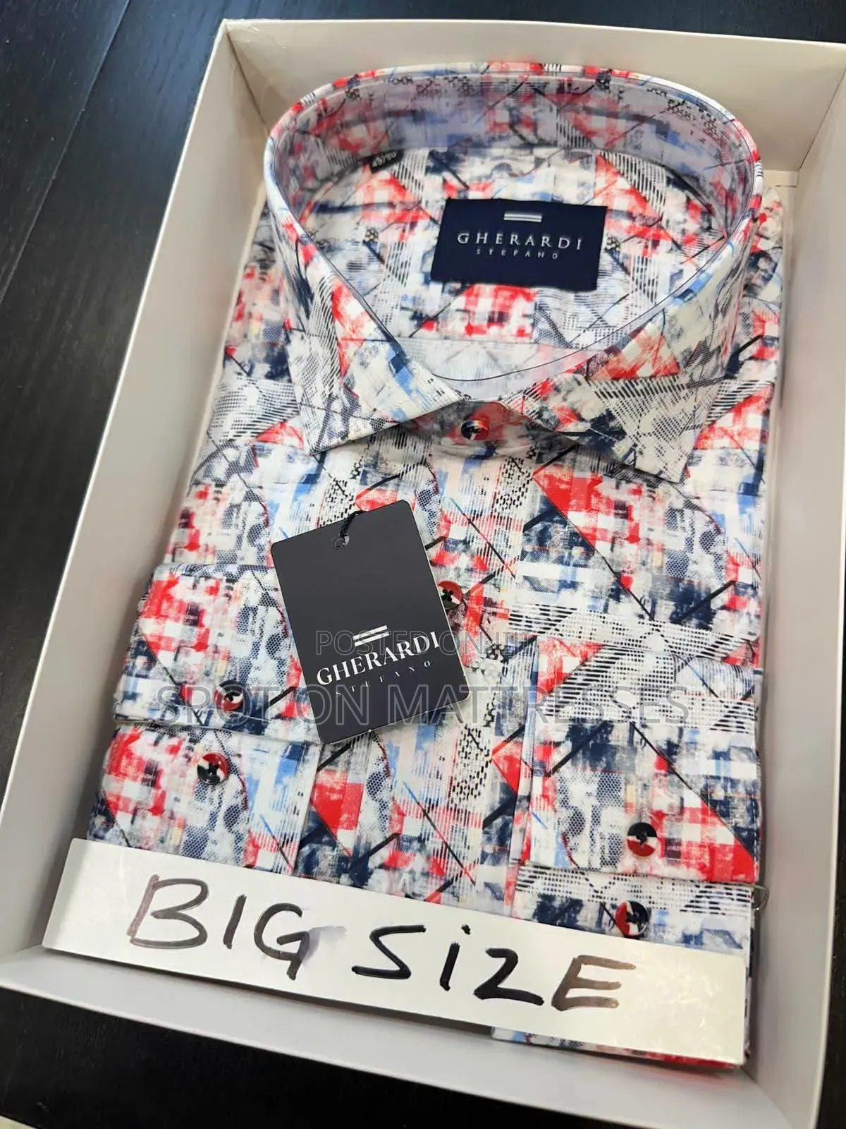 Varicoloured Pure Cotton Shirts for Men. Big Sizes. We Deliver!