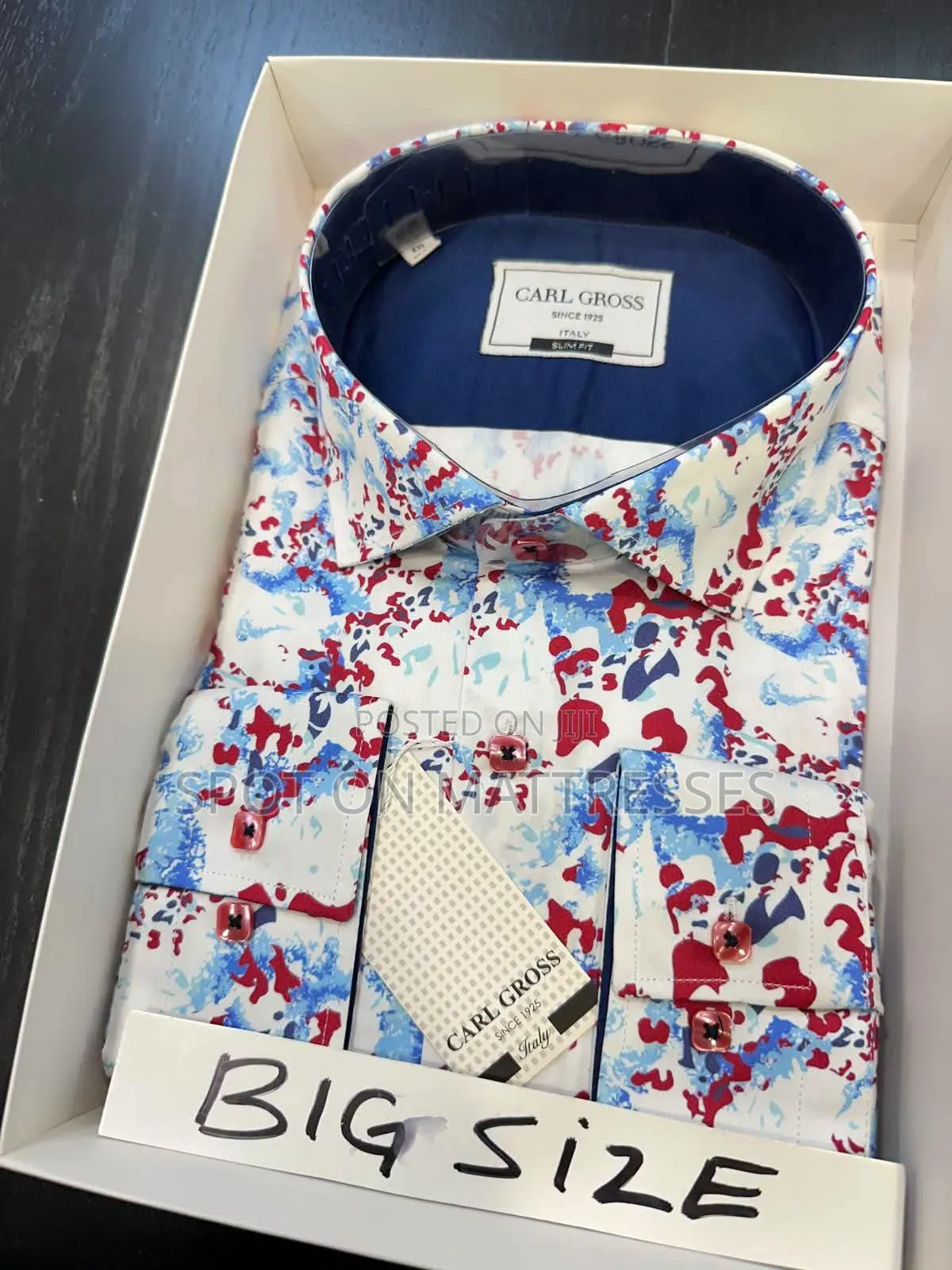 Varicoloured Pure Cotton Shirts for Men. Big Sizes. We Deliver!