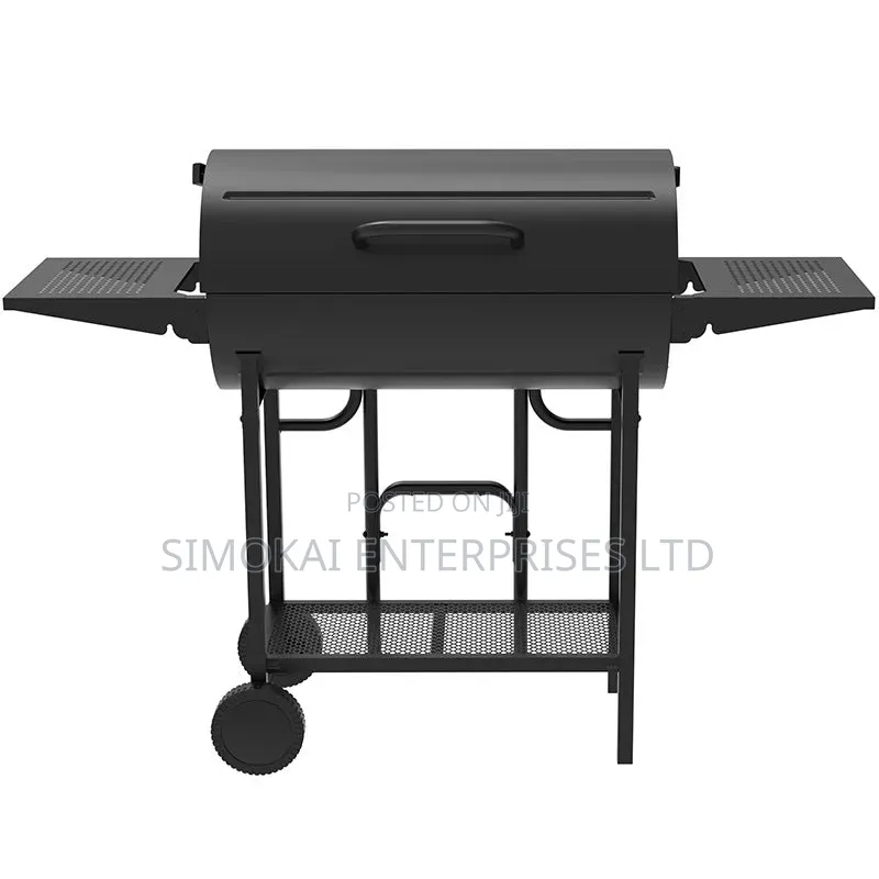 Double Sided Charcoal Barrel BBQ Grill
