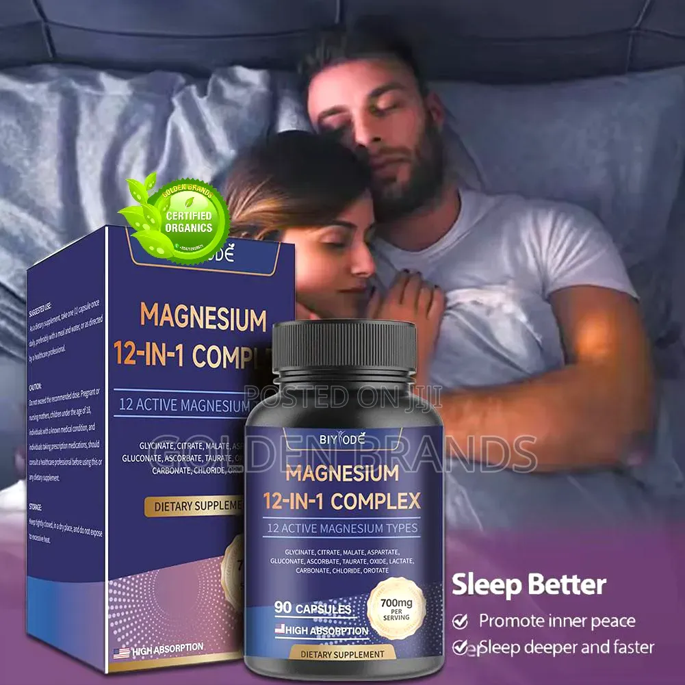 Magnesium Complex 12 In1 Relieve Nerve Stress, Muscle, Bone, Immune