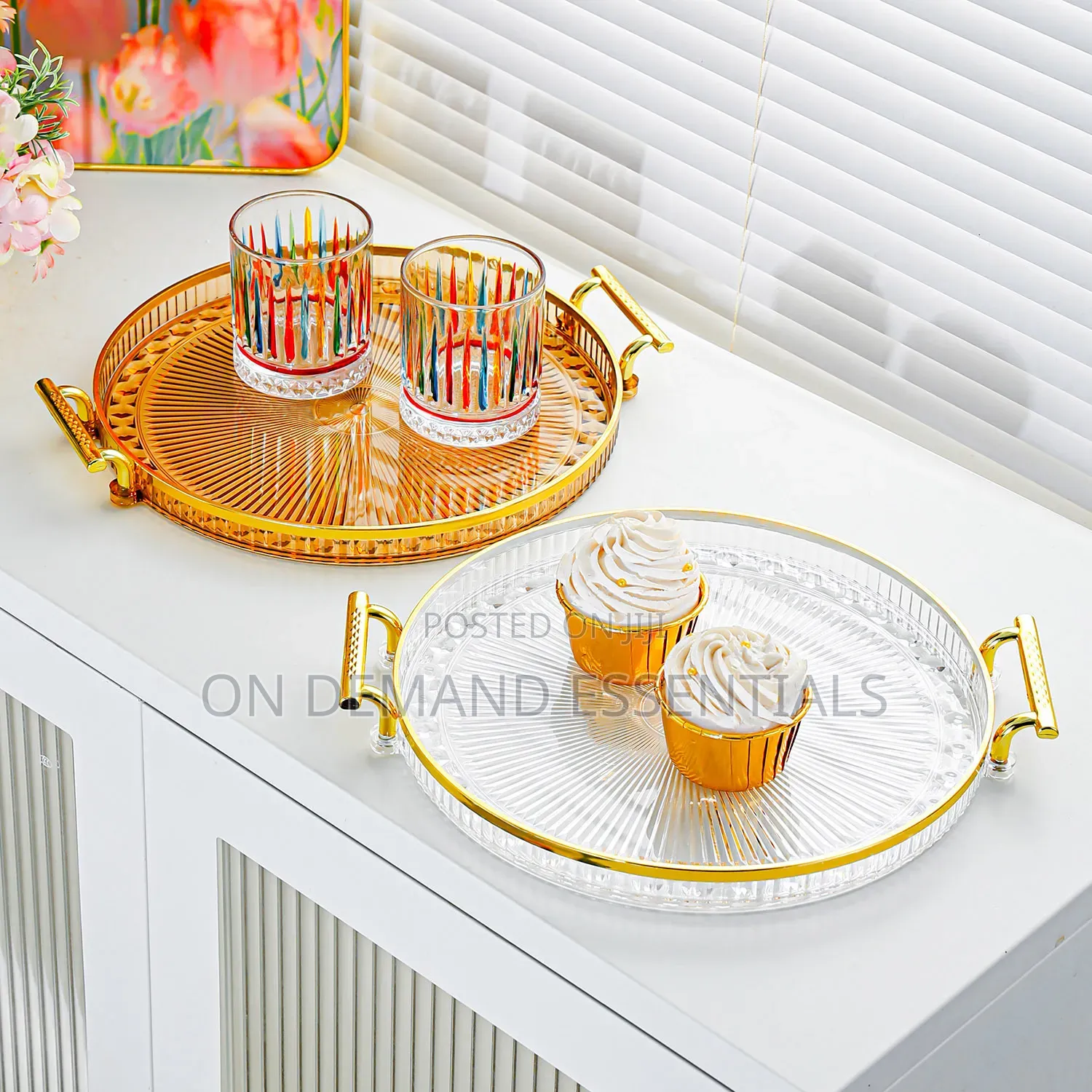 Luxury Round Serving & Storage Tray