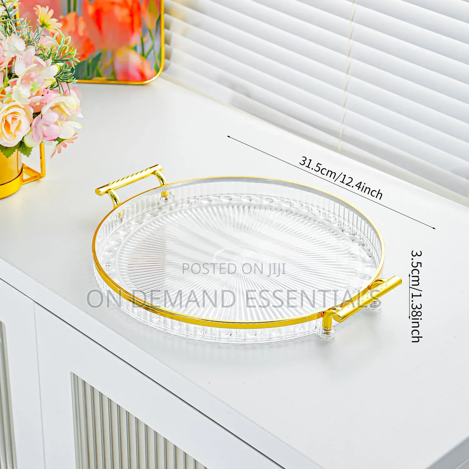 Luxury Round Serving & Storage Tray