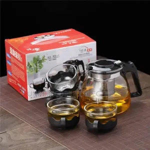 5pc Transparent Heat Resistance Glass Infuser Tea Set*