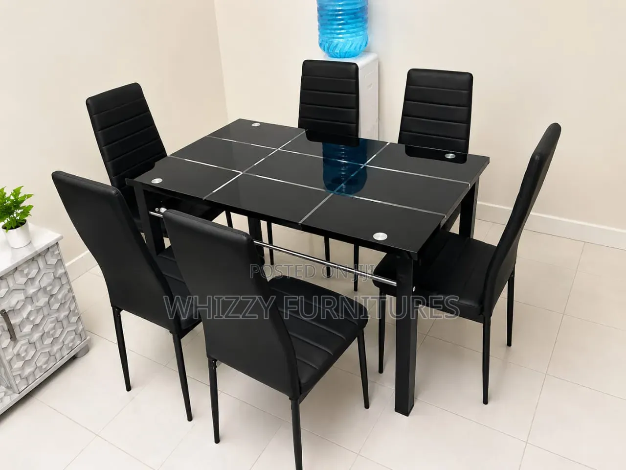 Dining Set: Elegant Glass Top Dining Set