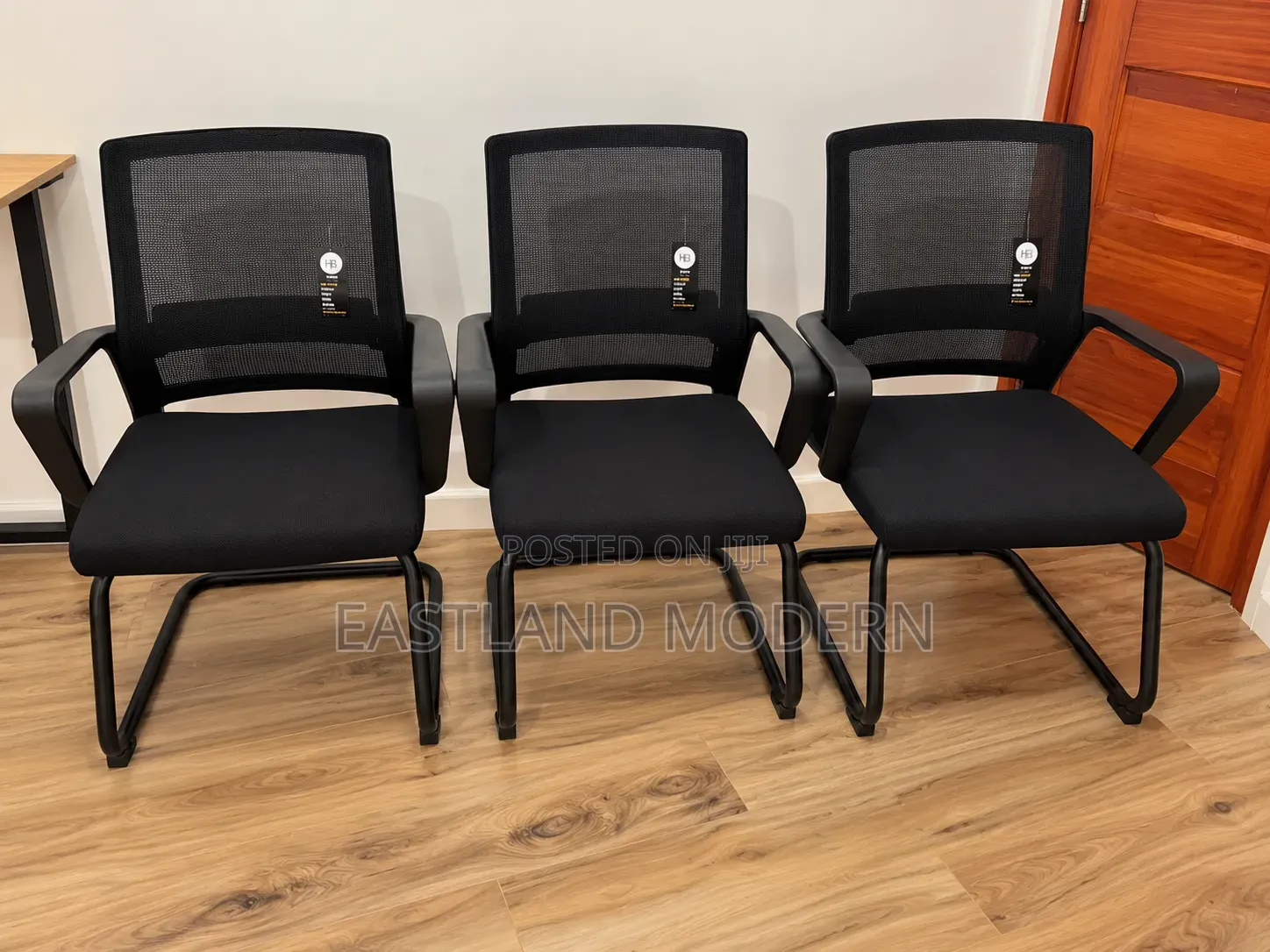 Black Mesh Visitor Chairs