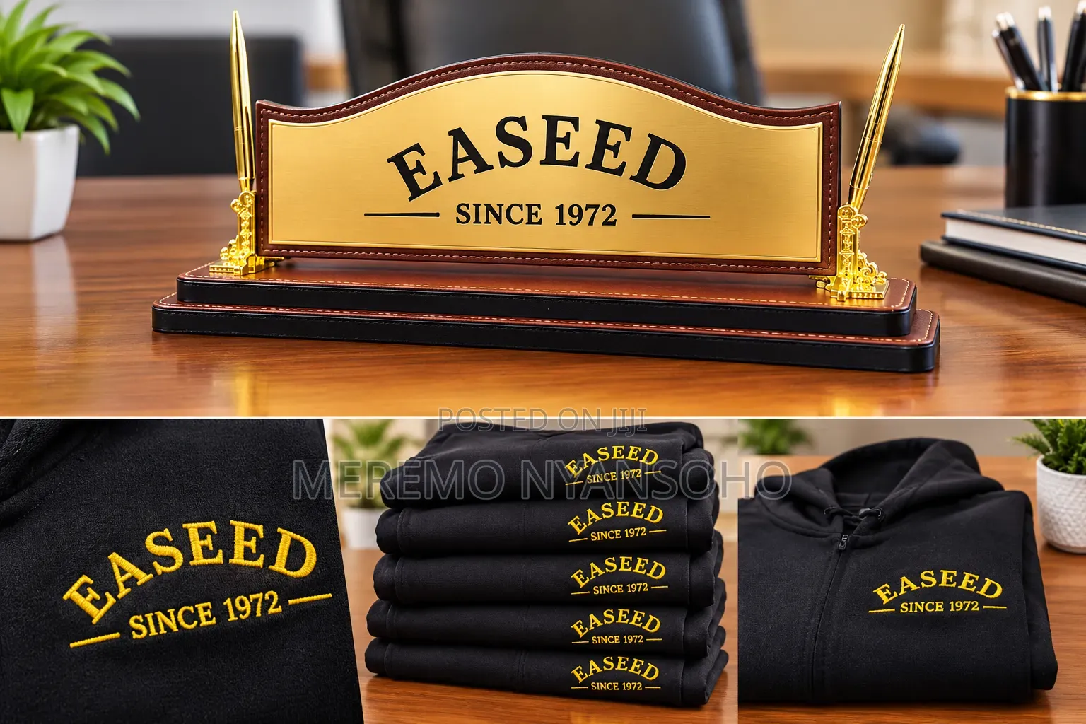 Desk Table Organizer With 2 Golden Pens