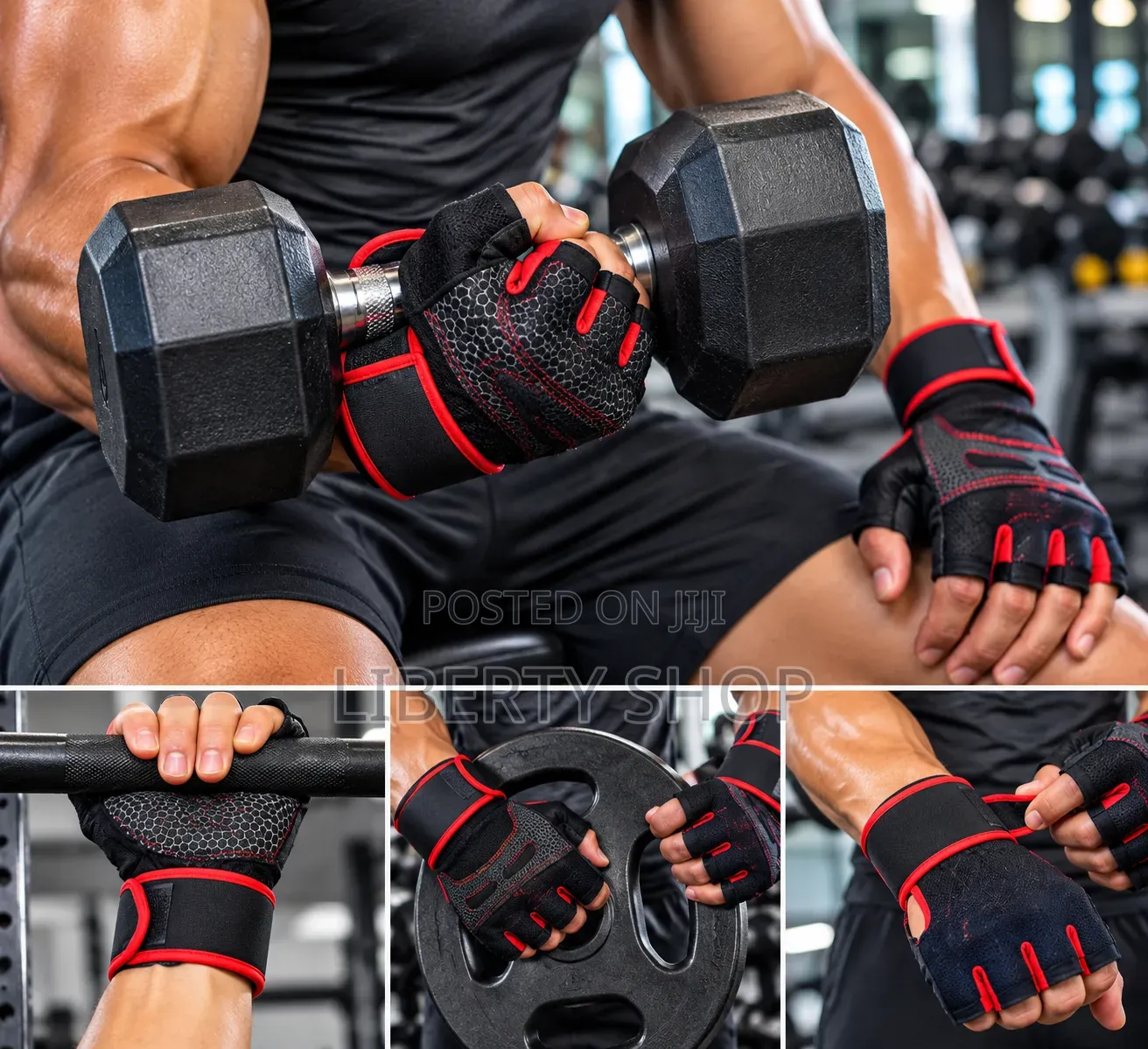 Latex Gym Gloves – Non-Slip Workout Gloves for Weightlifting, Fitness