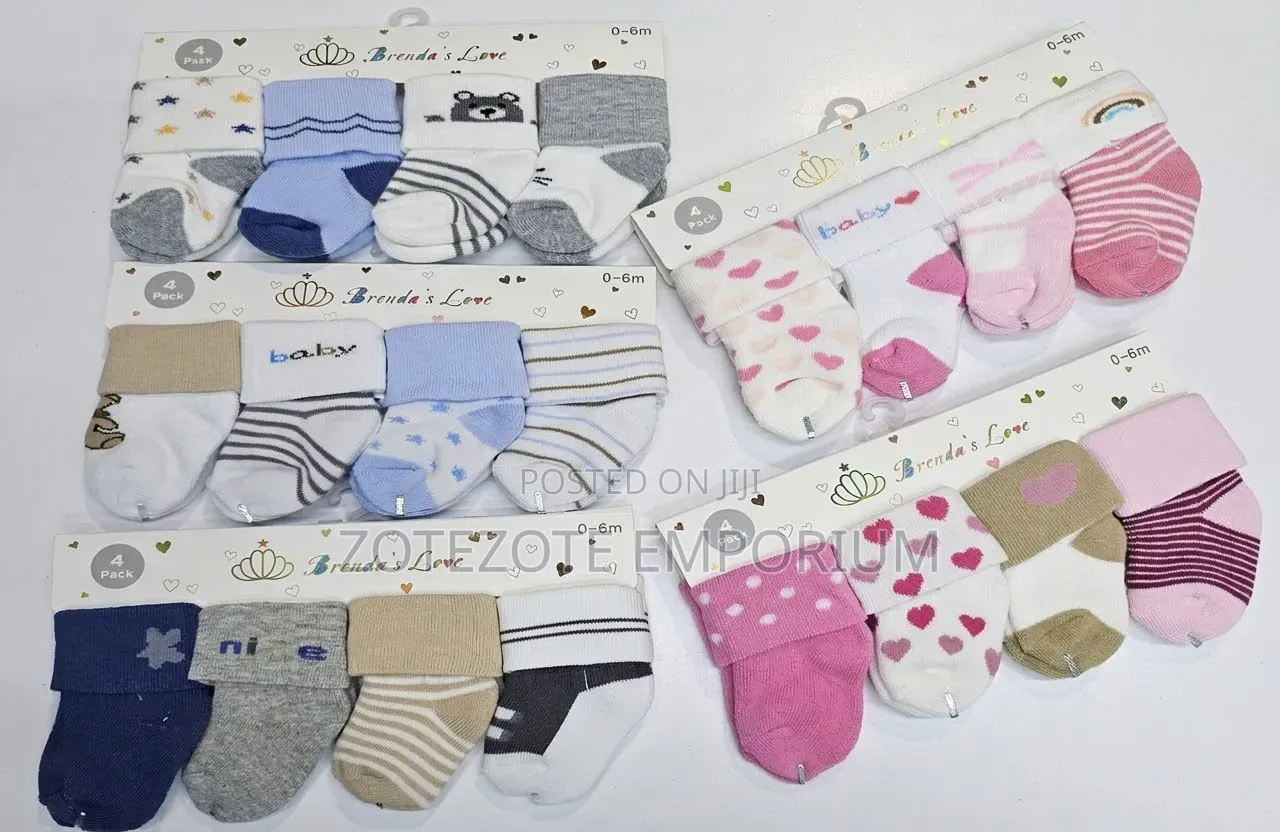4 Pack Baby Socks