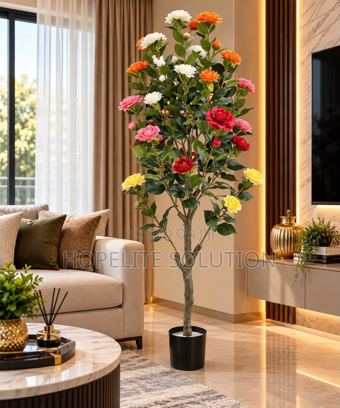 Artificial Orange Flower Tree