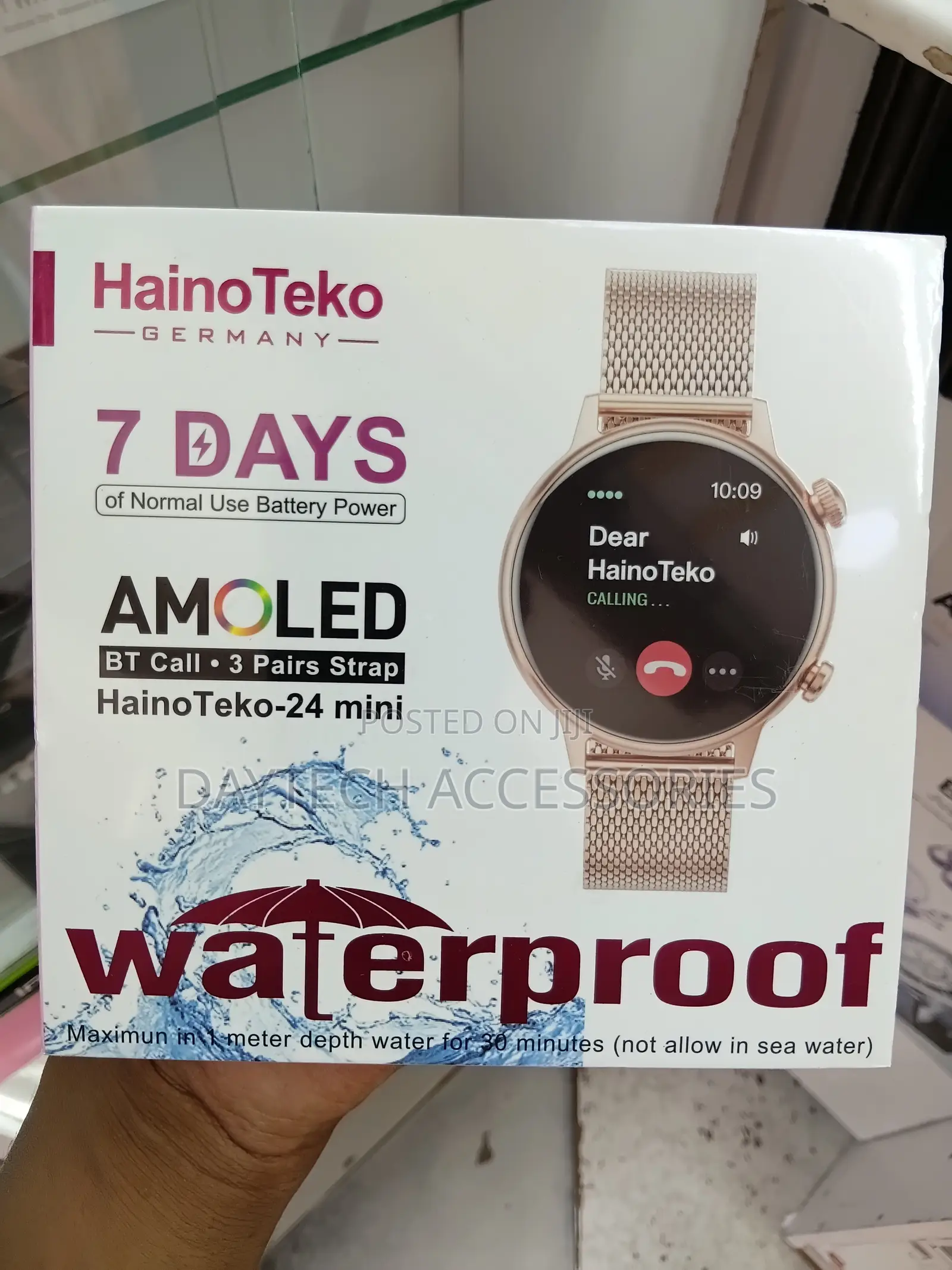 HainoTeko 24Mini Waterproof Smart Watch for Ladies With AMOLED Display