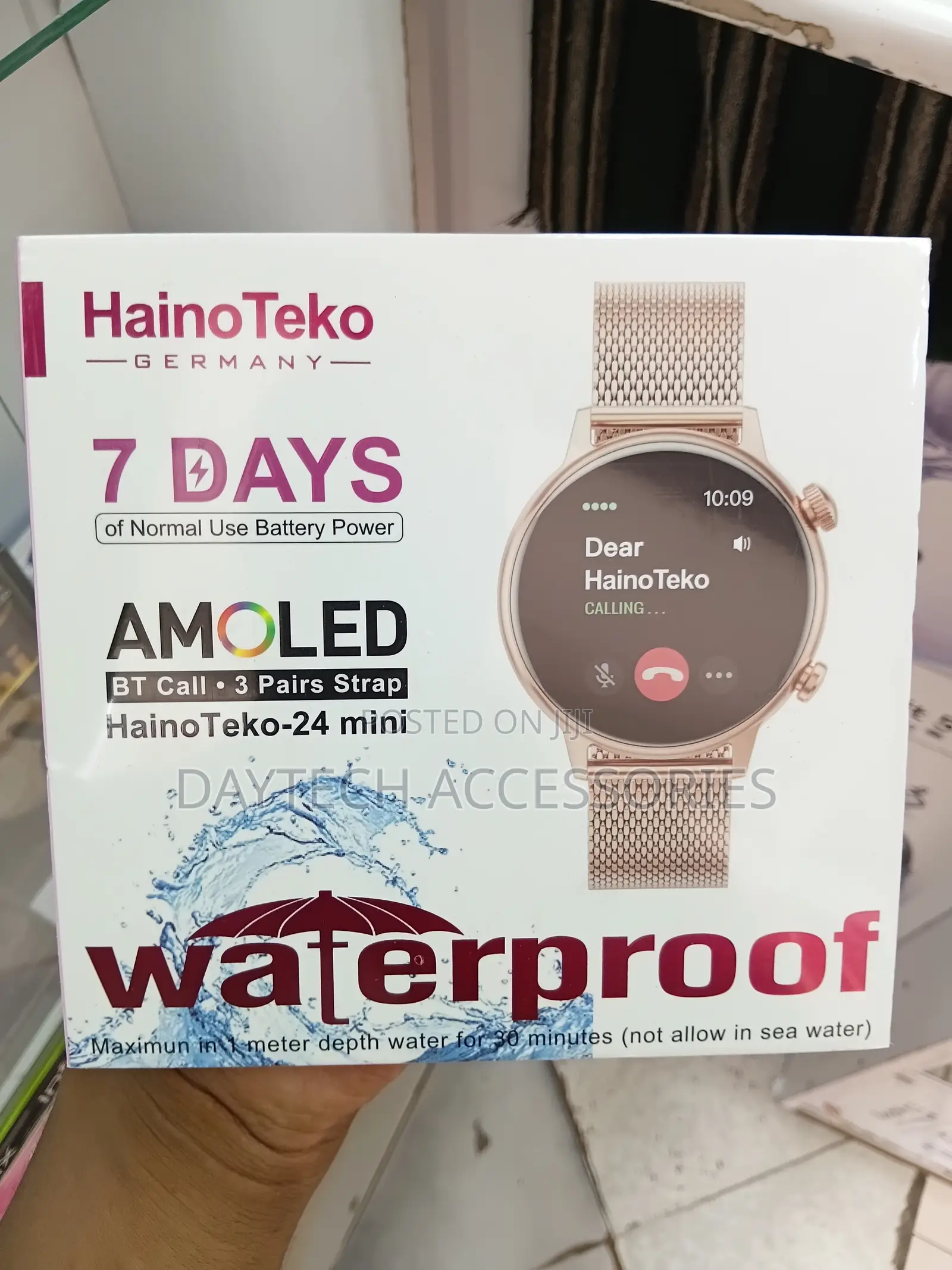 HainoTeko 24Mini Waterproof Smart Watch for Ladies With AMOLED Display