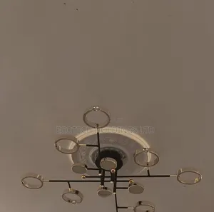 Modern Tri Color Flat Ceiling Chandalier.