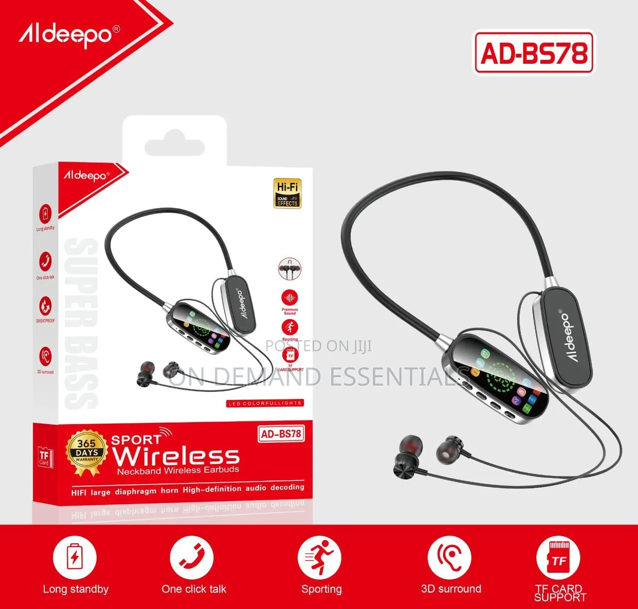 Aldeepo Ad-Bs78 Neckband Premium Sound