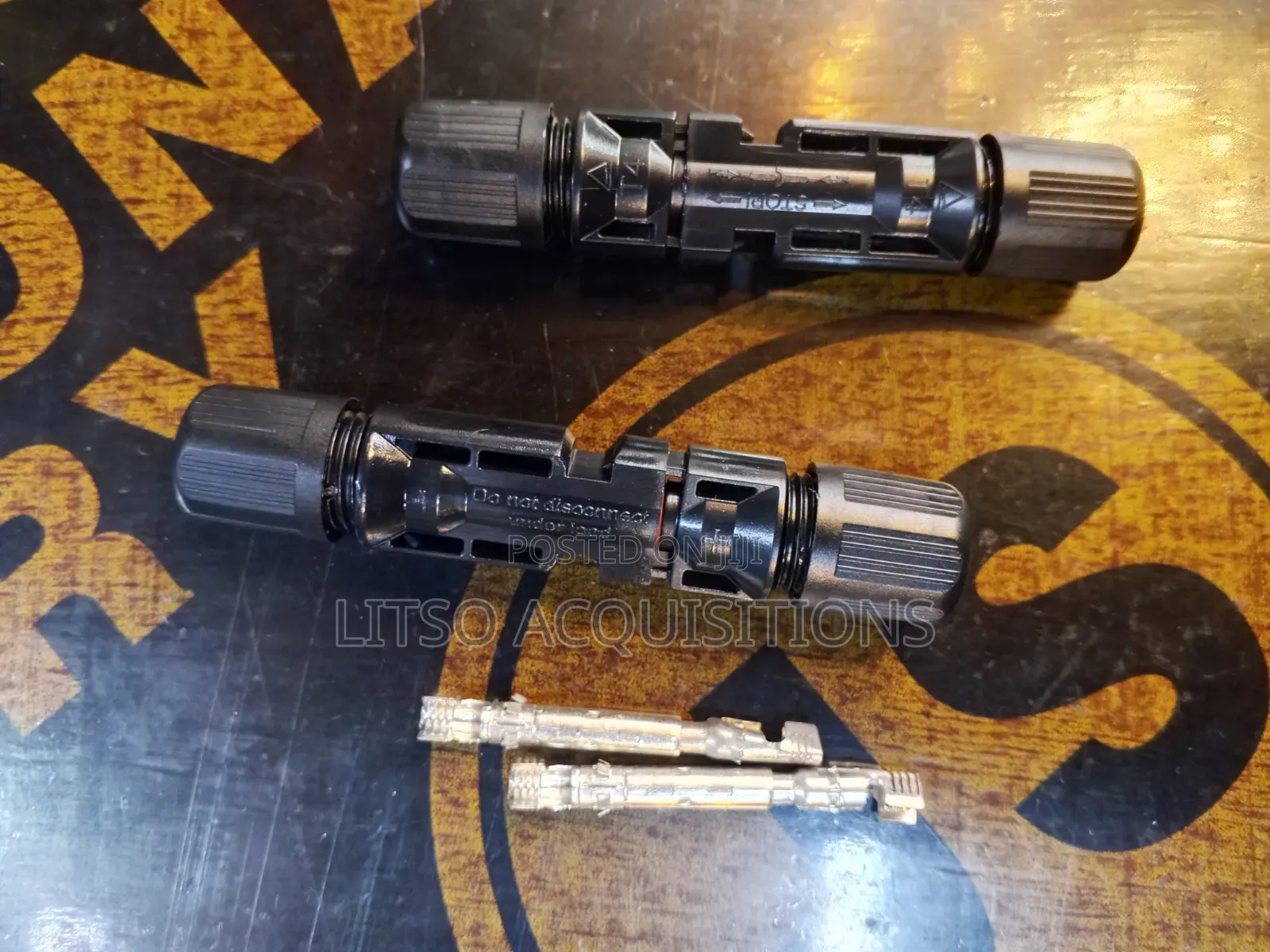 MC4 Solar Panel Connectors With Metal Pins for PV Cable