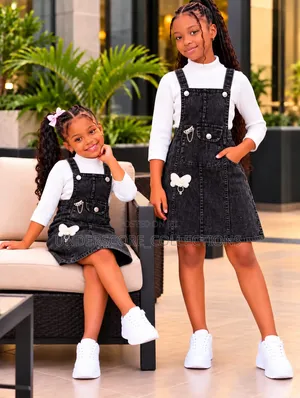 2pc Dunguaree Skirt Set