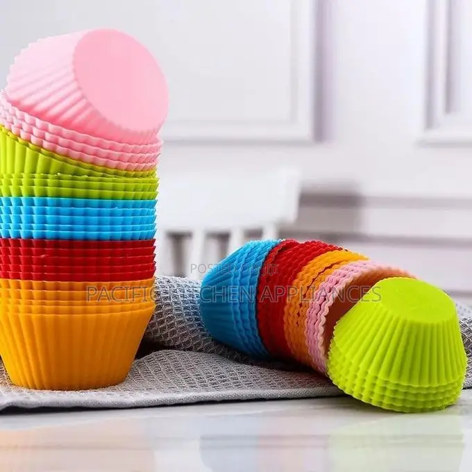 Reusable Silicone Cupcake Baking Cups (Set of 12)assorted Colors